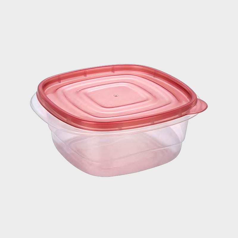 PFB010 1000ml 정사각형 PP 식품 및 빨간색 뚜껑이 있는 농업용 저장 용기 세트