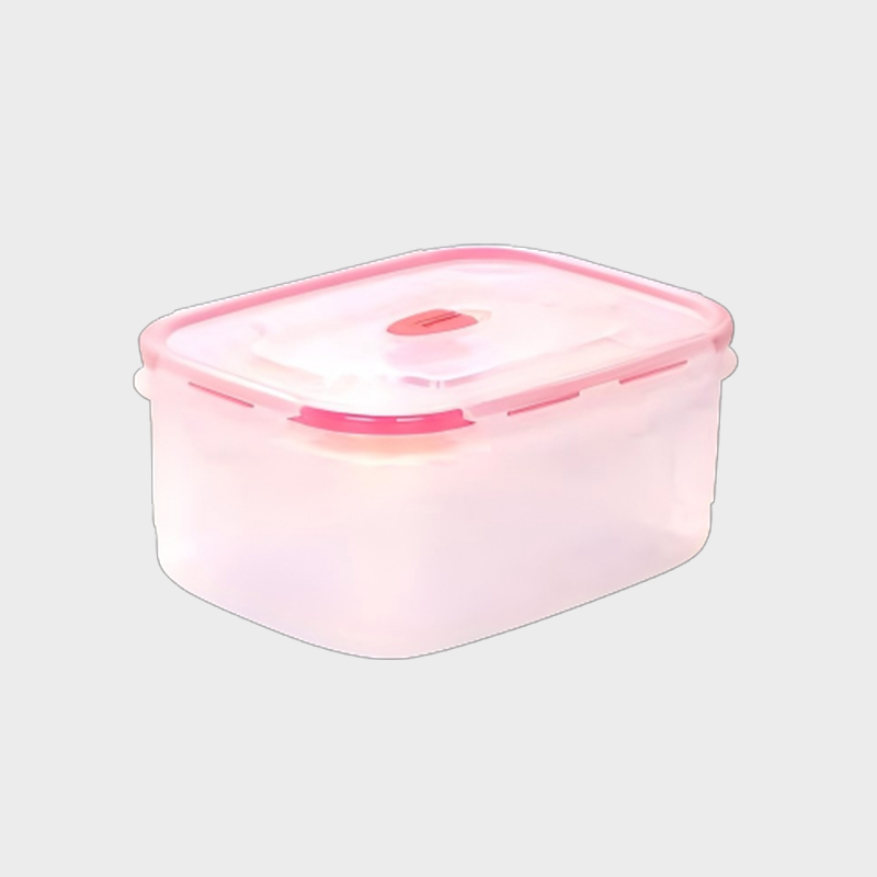 PFT003 멀티 컬러 코딩 직사각형 PP+TPR 식품 저장 용기 3팩 세트(래치 없는 오버몰딩 통풍 뚜껑 포함)(480ml + 1000ml + 1800ml)