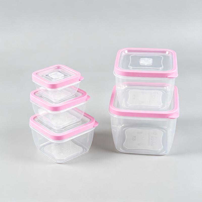 PFT004 330ml-2880ml 5피스 정사각형 PP+TPE 식품 및 농업 보관 용기 네스터블 세트